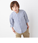 SHIPS any:  STANDARD ストライプ バンドカラー シャツ<KIDS>