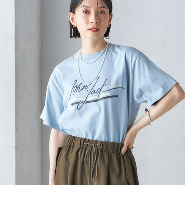 J.J.MERCER:〈洗濯機可能〉プリント TEE