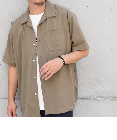 【WEB限定】SHIPS any: 〈洗濯機可能・軽量〉ストレッチ ナイロン オープンカラー シャツ◇