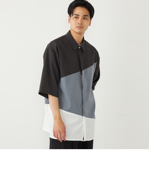 SHIPS Colors:〈洗濯機可能〉比翼 ブロッキング シャツ