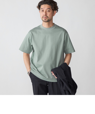 SHIPS: クルーネック ハイゲージ ダンボールニットTシャツ ライト