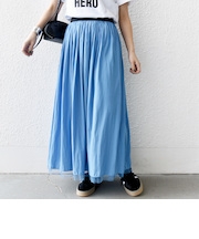 〈手洗い可能〉リバーシブル チュール カッセン スカート