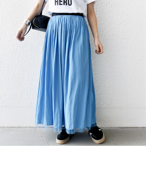 〈手洗い可能〉リバーシブル チュール カッセン スカート