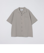 City Ambient Products: オープンカラー 楊柳 ソリッド ショートスリーブ シャツ
