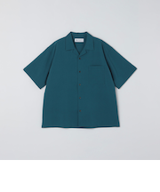 City Ambient Products: オープンカラー 楊柳 ソリッド ショートスリーブ シャツ