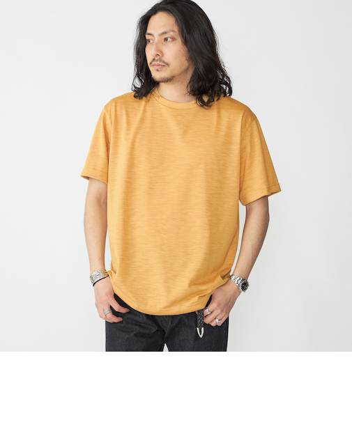 SHIPS: リネン ライク スラブ ショートスリーブ Tシャツ