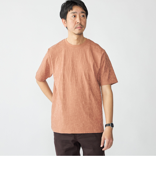 SHIPS: リンクス ジャカード リーフ Tシャツ