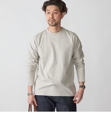 SHIPS: 抗菌・防臭 NANO-FINE(R) ハイゲージ クルーネック Tシャツ (ロンT)