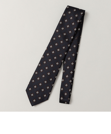 SHIPS: シルク スクエア コモン柄 ネクタイ