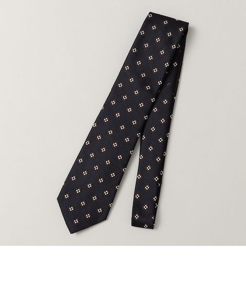 SHIPS: シルク スクエア コモン柄 ネクタイ