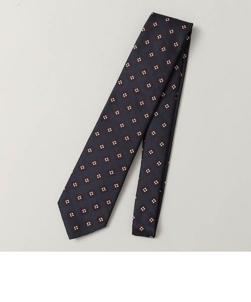 SHIPS: シルク スクエア コモン柄 ネクタイ