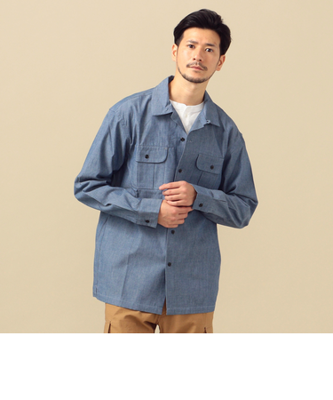 SHIPS×CORNERWEAR: アメリカ製 シャンブレー オープンカラー シャツ