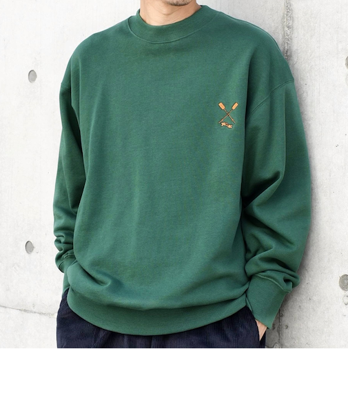 【WEB限定】SHIPS any: アイビーライク ワンポイント 刺繍 ロゴ スウェット 24FW◇