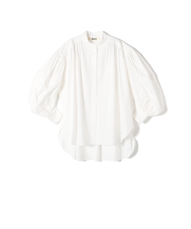 【SHIPS別注】Nell:〈手洗い可能〉ギャザー スリーブ ブラウス