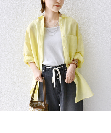 〈手洗い可能〉IMPERIAL LINEN オーバー シャツ