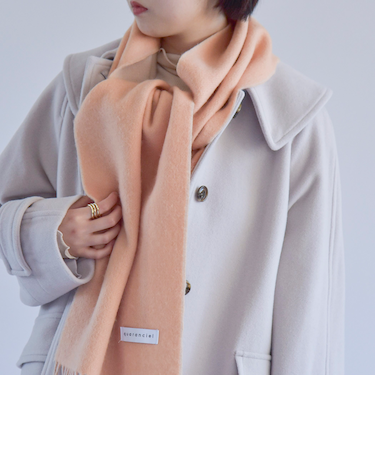 quaranciel: カシミヤ ブレンド ソリッド リバーシブル マフラー