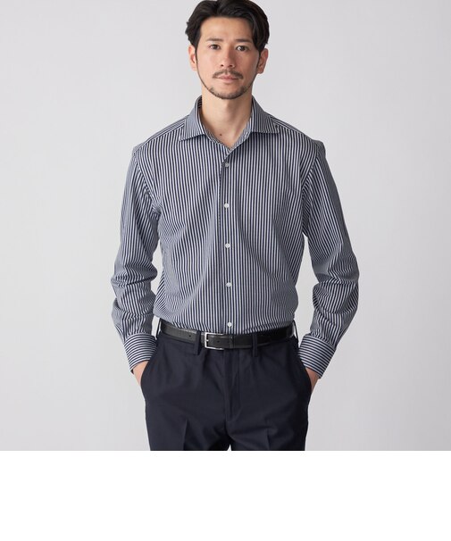 SHIPS: ALBINI ジャージー ロンスト ワンピースカラー シャツ