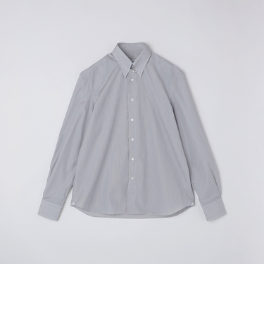 【SHIPS別注】Errico Formicola: ヘアライン ストライプ タブカラー シャツ