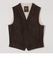 【SHIPS別注】CINQUANTA: スウェード ラペル ベスト