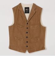 【SHIPS別注】CINQUANTA: スウェード ラペル ベスト