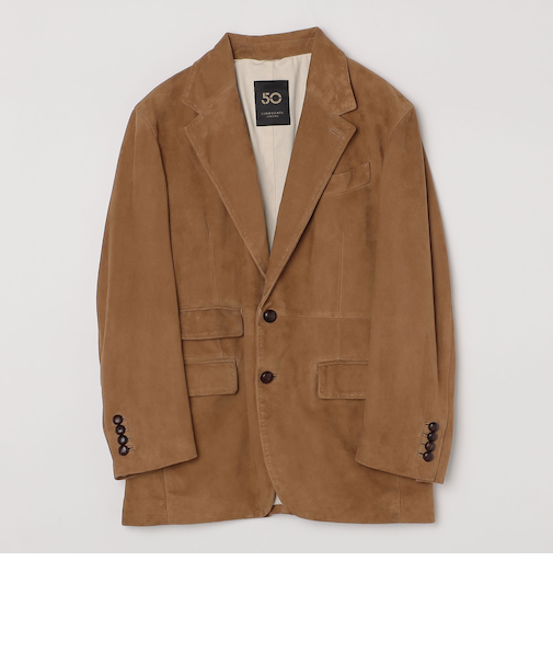 【SHIPS別注】CINQUANTA: スウェード ワイドラペル ジャケット