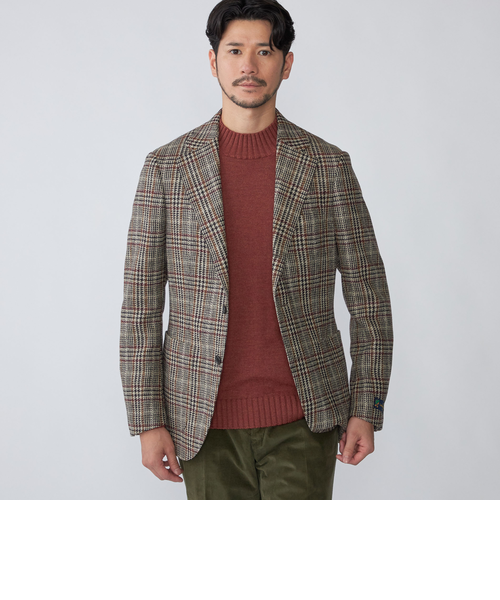 SHIPS Lanificio di pray ツイードテーラードジャケット M SHIPS: Lanificio di Pray ツイード チェック ジャケット｜シップス