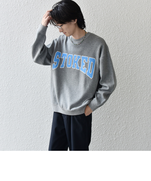 【WEB限定】SHIPS any: 〈手洗い可能〉スウェット ライク カレッジ ロゴ クルーネック ニット◇