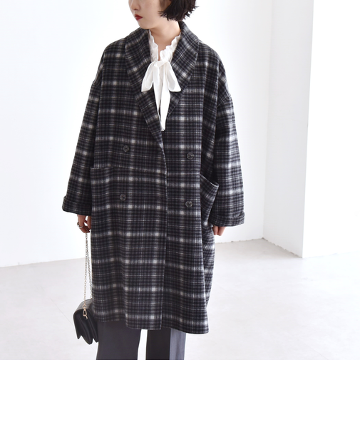 quaranciel: リバー ショール ミドル コート 24FW