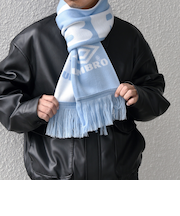【SHIPS any別注】UMBRO: エンブレム サッカー マフラー◇