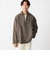 BENCH MARKING SHIRT: スキッパー ポリエステル フェイクスエード シャツ