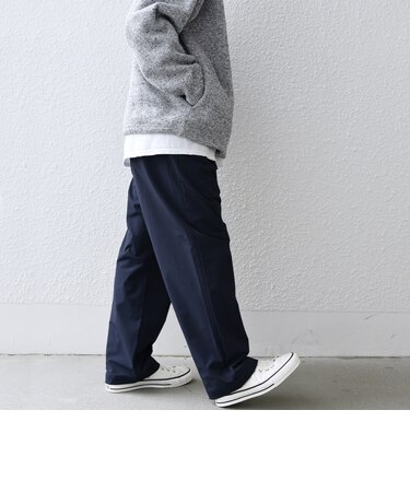 SHIPS any: 4WAY ストレッチ ナイロン 2タック ワイド イージー パンツ◇