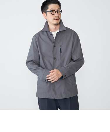 SHIPS: ハイツイスト コットンオックス ユーティリティ ジャケット