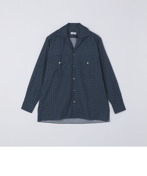 【SHIPS別注】Errico Formicola: コットン プリント オープンカラー シャツ