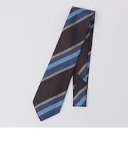 SHIPS: ラグジュアリー シルク ヘリンボーン ストライプ ネクタイ