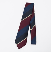 SHIPS: シルク ヘリンボーン レジメンタル ストライプ ネクタイ