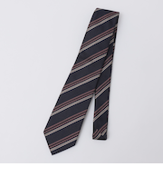 Puccini: シルク ジャカード レップ ストライプ  タイ