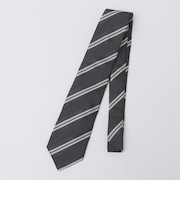 Puccini: シルク サテン レップ ストライプ タイ