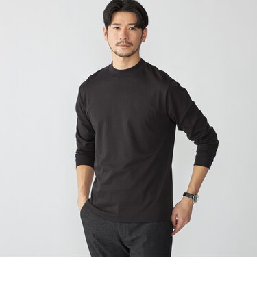 【WEB限定】SHIPS:〈抗菌/防臭〉テレワーク ビズ モックネック ロングスリーブ Tシャツ