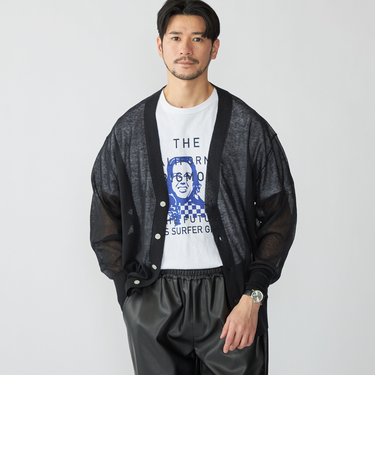 BENCH MARKING SHIRT: シアー ニット Vカーディガン