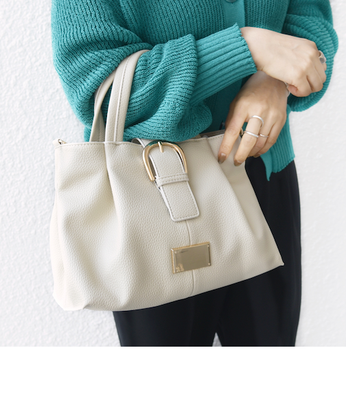 【WEB限定】プレート タック トートバッグ