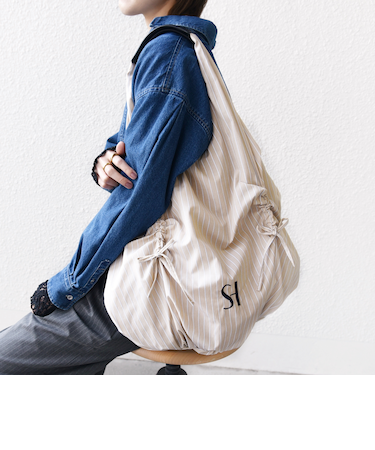 【WEB限定】ストライプ ドロスト バッグ