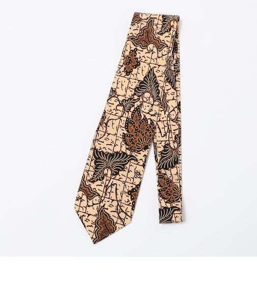 【SHIPS別注】Stefano Cau: バティック リーフ プリント ネクタイ