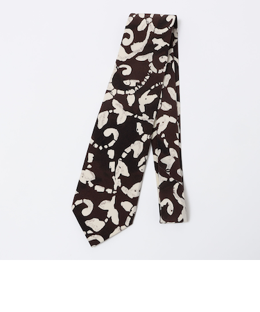 【SHIPS別注】Stefano Cau: バティック ボタニカル プリント ネクタイ