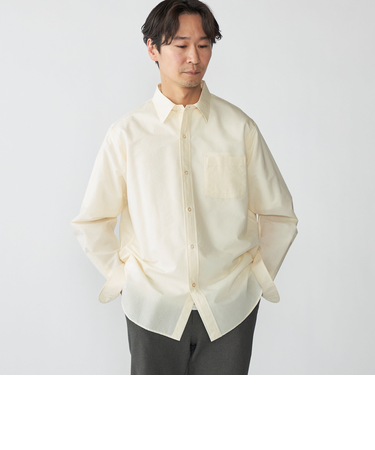 SHIPS: レギュラーカラー エアリー コットン ロングスリーブ シャツ