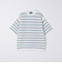SHIPS:〈手洗い可能〉Amossa(R) メッシュ ボーダー ニット Tシャツ