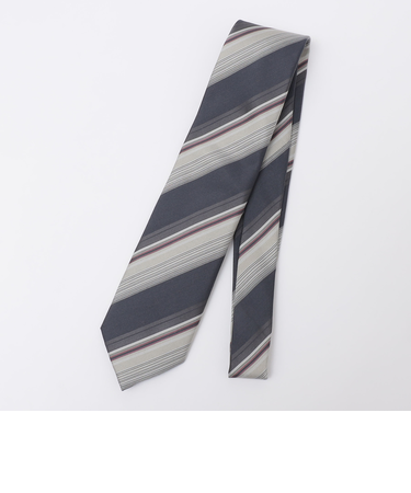 SHIPS: ヴィンテージ アーカイブ シルク マルチ ストライプ ネクタイ