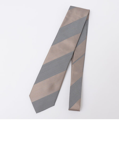 SHIPS: ヴィンテージ アーカイブ シルク ミニ ヘリンボーン ワイド ストライプ ネクタイ