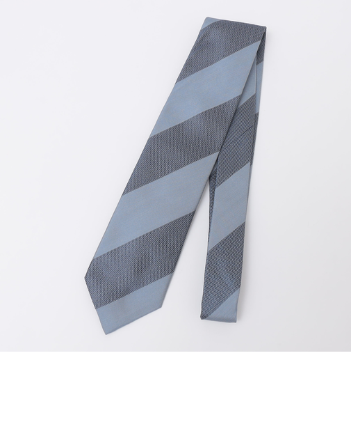 SHIPS: ヴィンテージ アーカイブ シルク ミニ ヘリンボーン ワイド ストライプ ネクタイ