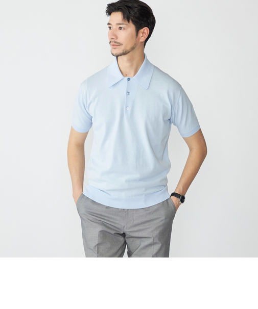 SHIPS: ICE COTTON ショートスリーブ ニットポロ