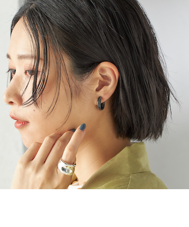 樹脂 フープ イヤリング S